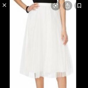 Adrianna Papell Ivory Sunburst Tulle Skirt 6